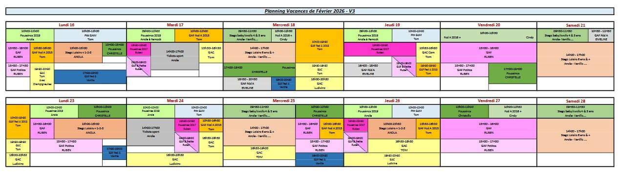 Planning vacances de Février 2026 - V3