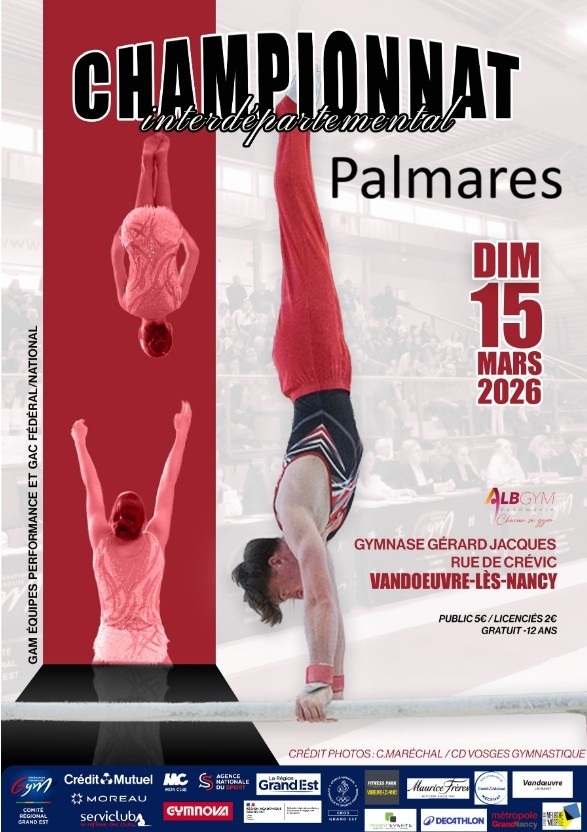 Palmares GAC - Interdep - Vandoeuvre - 15.03.2026