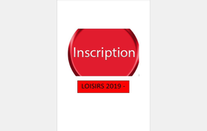 Fiche Inscription Loisirs 2019-2020