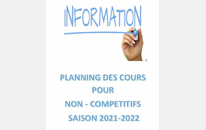 Info cours baby-Loisirs saison 2021-2022