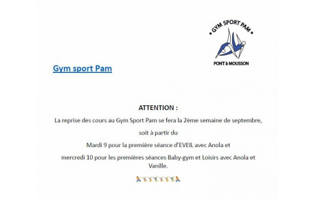Infos reprise Eveils - Loisirs - Baby 2025-2026